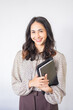 © David - Smiling Asian female student enhancing her future by attending regular lectures