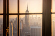 Window view of New York City skyline