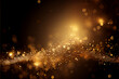 Leinwandbild Motiv Golden glitter background suggesting magic and luxury with a cozy atmosphere