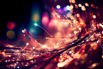Sticker - fairy lights background creating a magical atmosphere