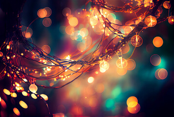 Sticker - fairy lights background creating a magical atmosphere