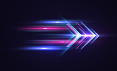 abstract modern hight speed light arrow line technology effect. modern abstract high speed motion. c