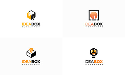 Wall Mural - Set of Idea Box Logo designs concept vector, Inspiration Box template logo