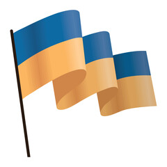 Canvas Print - ukraine flag in pole