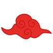 chinese red cloud icon