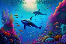 Coral Reef With Fish