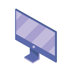 Sticker - desktop computer tech isometric