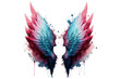 Beautiful magic watercolor angel wings