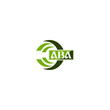ABA trendy letter logo design
