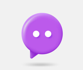 Poster - Speech cloud with question sign. 3d vector isolated illustration