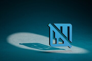 Poster - Beautiful abstract illustrations Piano 0ff symbol icon on a dark blue background. 3d rendering illustration. Background pattern for design.