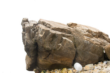 Poster - Isolated PNG cutout of a cliff on a transparent background, ideal for photobashing, matte-painting, concept art