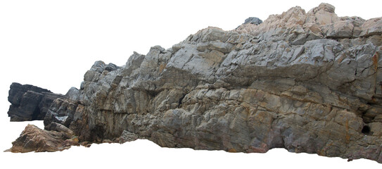 Wall Mural - Isolated PNG cutout of a rock on a transparent background, ideal for photobashing, matte-painting, concept art