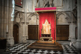 Fototapeta Londyn -  The Coronation Chair, known as St Edward's Chair or King Edward's Chair 1300. Used for coronation of all British monarchs. London, UK