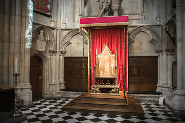 the coronation chair, known as st edward's chair or king edward's chair 1300. used for coronation of