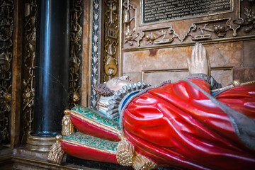 Wall Mural - Funeral effigy in Collegiate Church of St Peter at Westminster Abbey 15th century