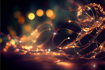 Sticker - fairy lights background creating a magical atmosphere