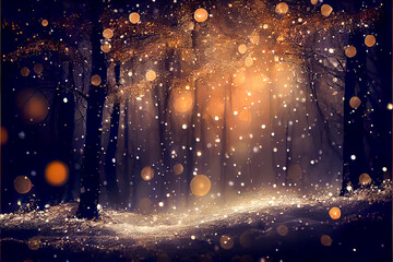 Sticker - fairy lights background creating a magical atmosphere