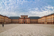 Picturesque view of the central part (Mittelbau) of the famous baroque palace 