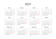 © rechnerkunst.de - Kalender 2037, spanisch, Querformat