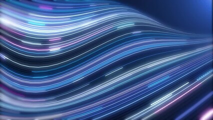 Poster - Abstract 3d landscape colorful curve, swirl lines moving. Spiral swirl dynamic wave. Glow pattern digital technology modern design 4K motion background concept.