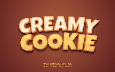 Wall Mural - Creamy Cookie editable text style effect	
