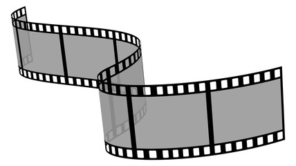 Wall Mural - Cinema tape negative roll. Waving movie film