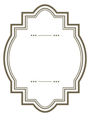 Wall Mural - decorative retro label template. blank line frame