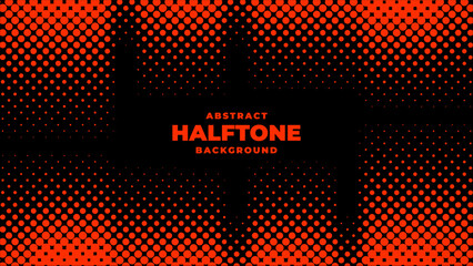 Halftone background vector, abstract backdrop design with two tone pattern and copy space for edit your content