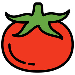 Poster - tomato line filled icon