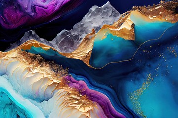 marble abstract liquid mountains 