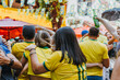 Torcedores comemorando um gol do Brasil na Copa do Mundo de 2022