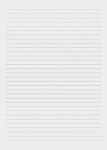 White Paper With Lines. Notepad Blank Sheet
