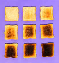 Stages Of Burnt Bread Toast