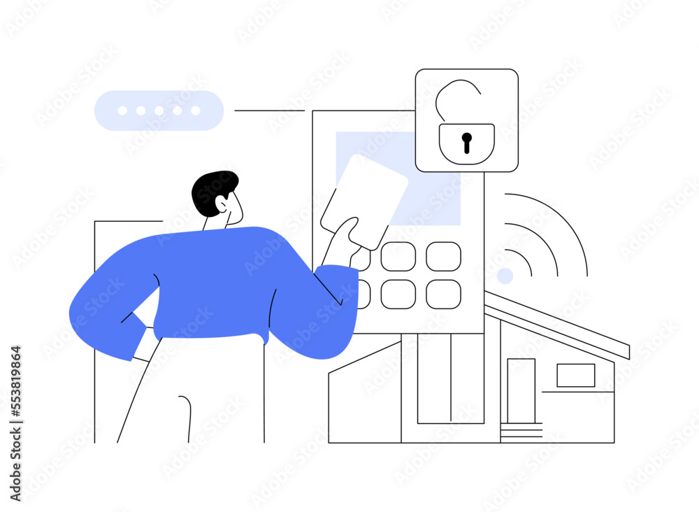 Access control system abstract concept vector illustration.