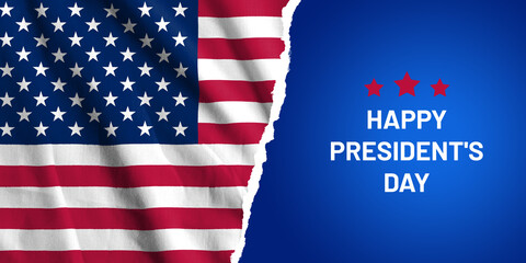 Wall Mural - president's day event with flag