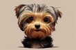 Portrait of cute yorkshire terrier. Sweet yorkie friend. Generative AI
