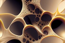 Extremely Closeup Bone Tissue. Arrangement Of Cells. Sacred Cellular Geometry In Organisms. Generative AI