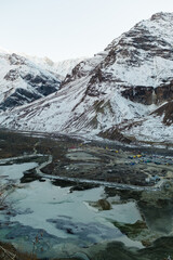 Poster - mountain river in winter