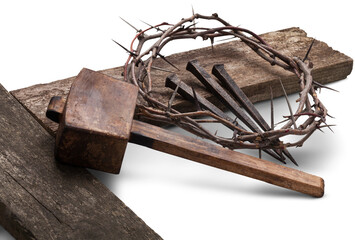 Poster - Passion Of Jesus  - Wooden Crown Of Thorns