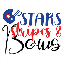 Wall Mural - stars stripes & bows