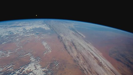 Wall Mural - jet stream over africa. as seen from the international space station. elements of this clip furnishe