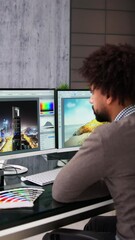 Wall Mural - African Graphic Web Designer