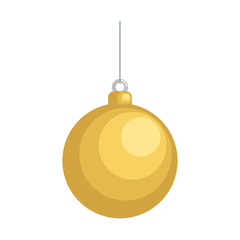 Sticker - golden christmas ball