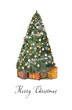 Drzewko świąteczne z prezentami
