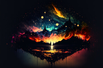 Canvas Print - Night sky ai-generated