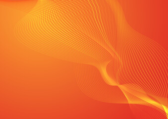 Abstract colorful orange curve background