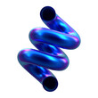 © AGUNG - 3d Abstract Iridescent Spiral Pipe Shape