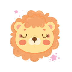 Wall Mural - lion zodiac kawaii