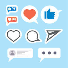 Poster - nine social media icons